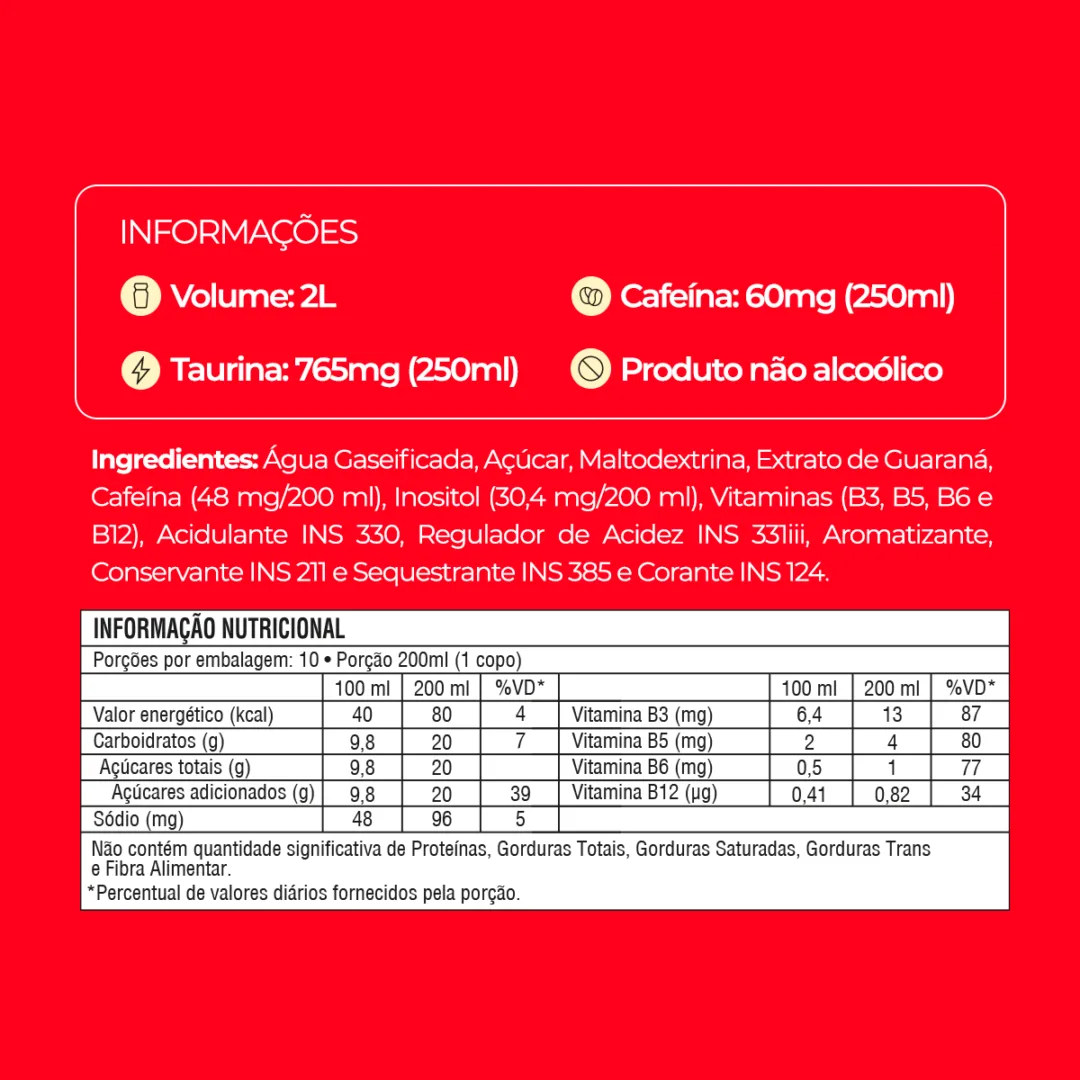 Informações e tabela nutricional do Baly Melancia