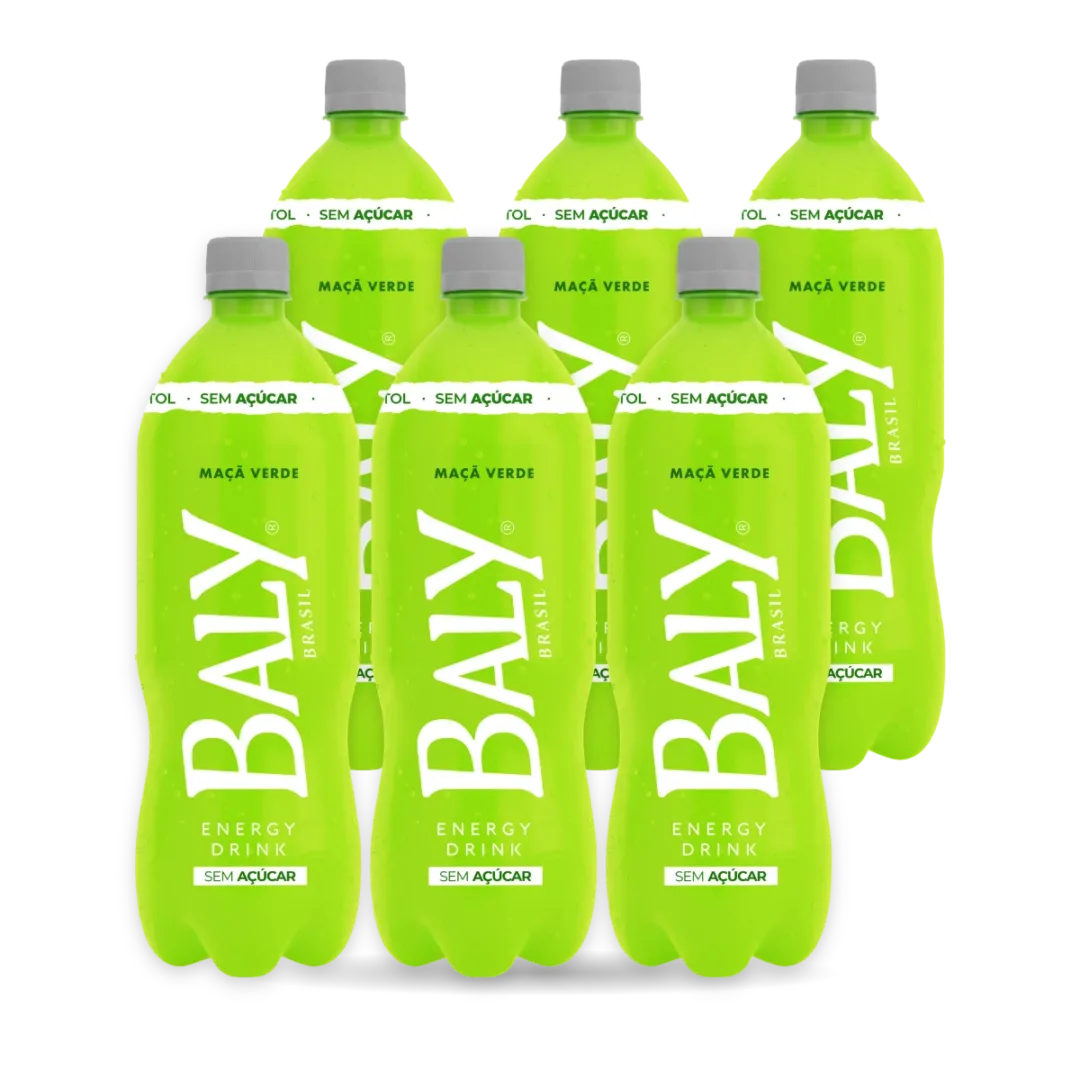 Pack com 6 garrafas de Baly Maçã Verde Zero 1 L