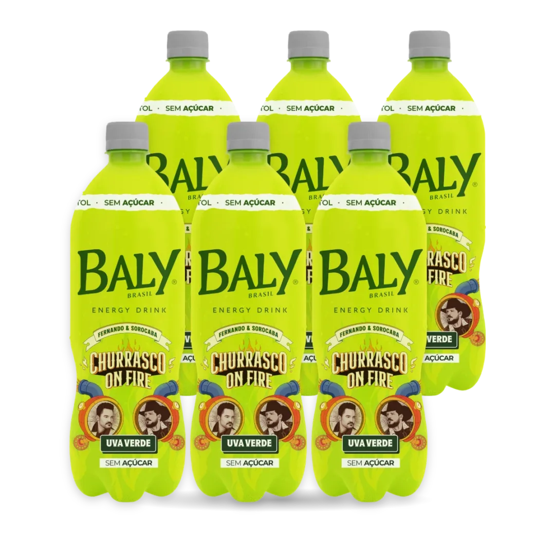 Pack com 6 garrafas de Baly Uva Verde Zero 1 L