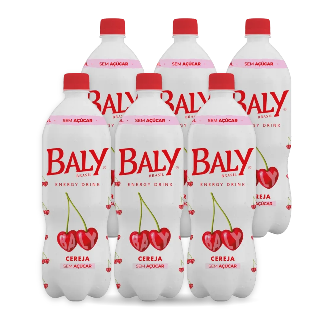 Pack com 6 garrafas de Baly Cereja Zero 1 L