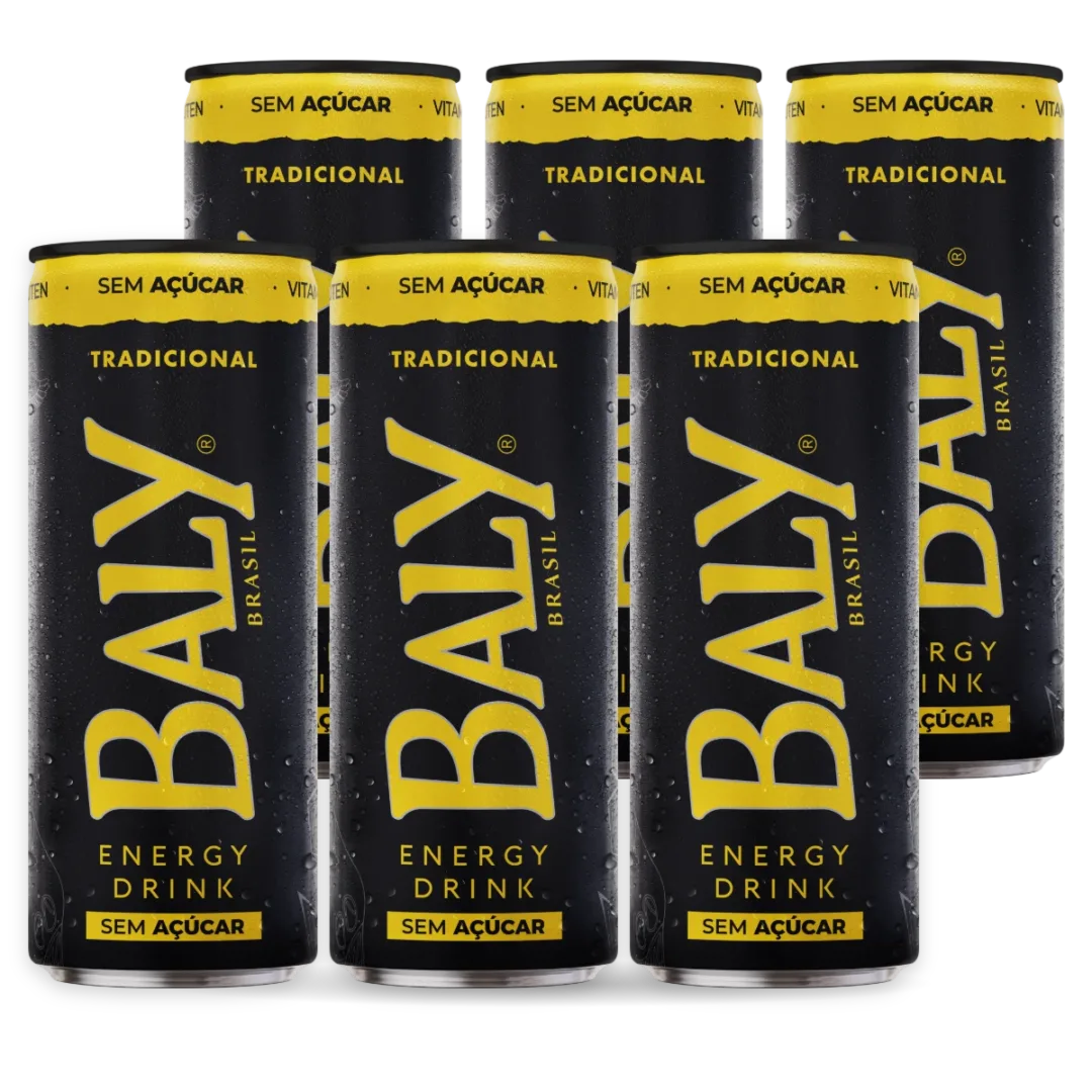 Pack com 6 latas de Baly Tradicional Zero 250 ml