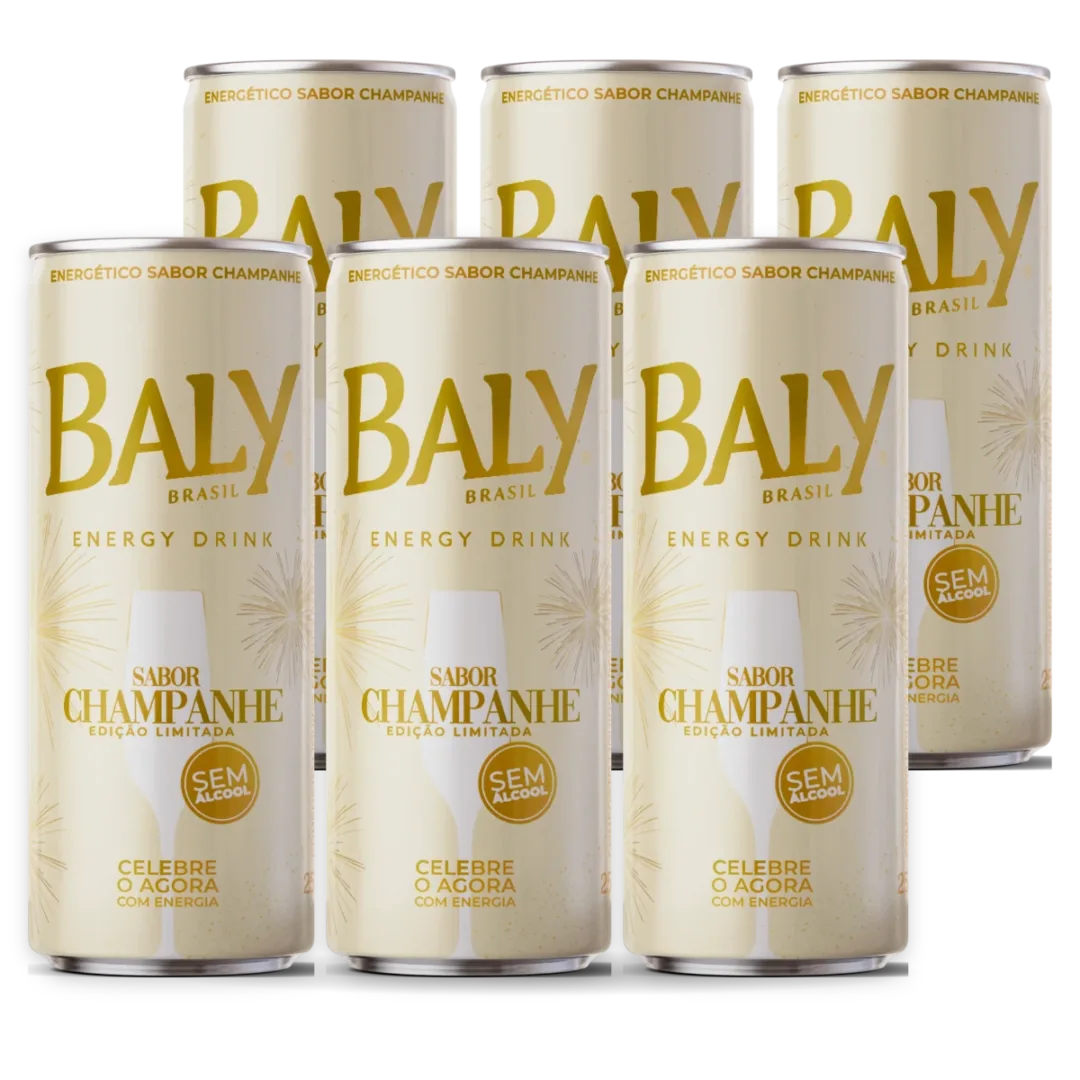 Pack com 6 latas de Baly Champanhe 250 ml