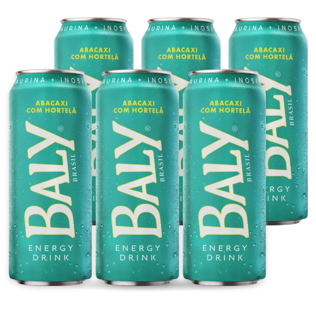 Pack com 6 latas de Baly Abacaxi com Hortel� 473 ml