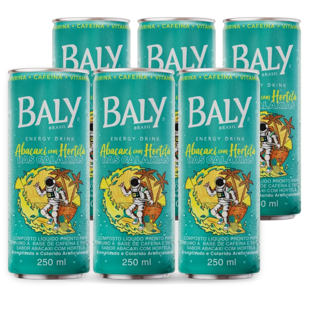 Pack com 6 latas de Baly Abacaxi com Hortel� 250 ml