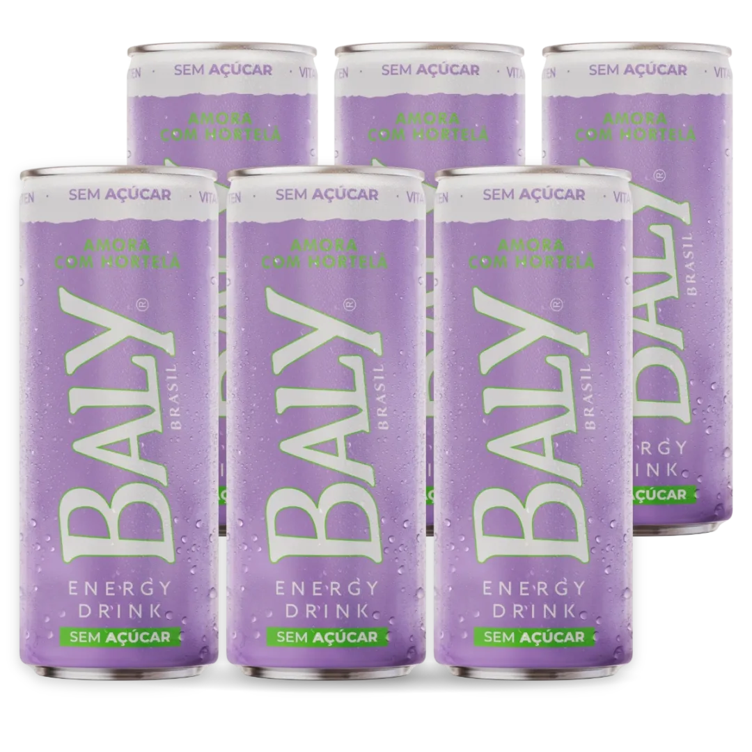 Pack com 6 latas de Baly Amora com Hortel� Zero 250 ml