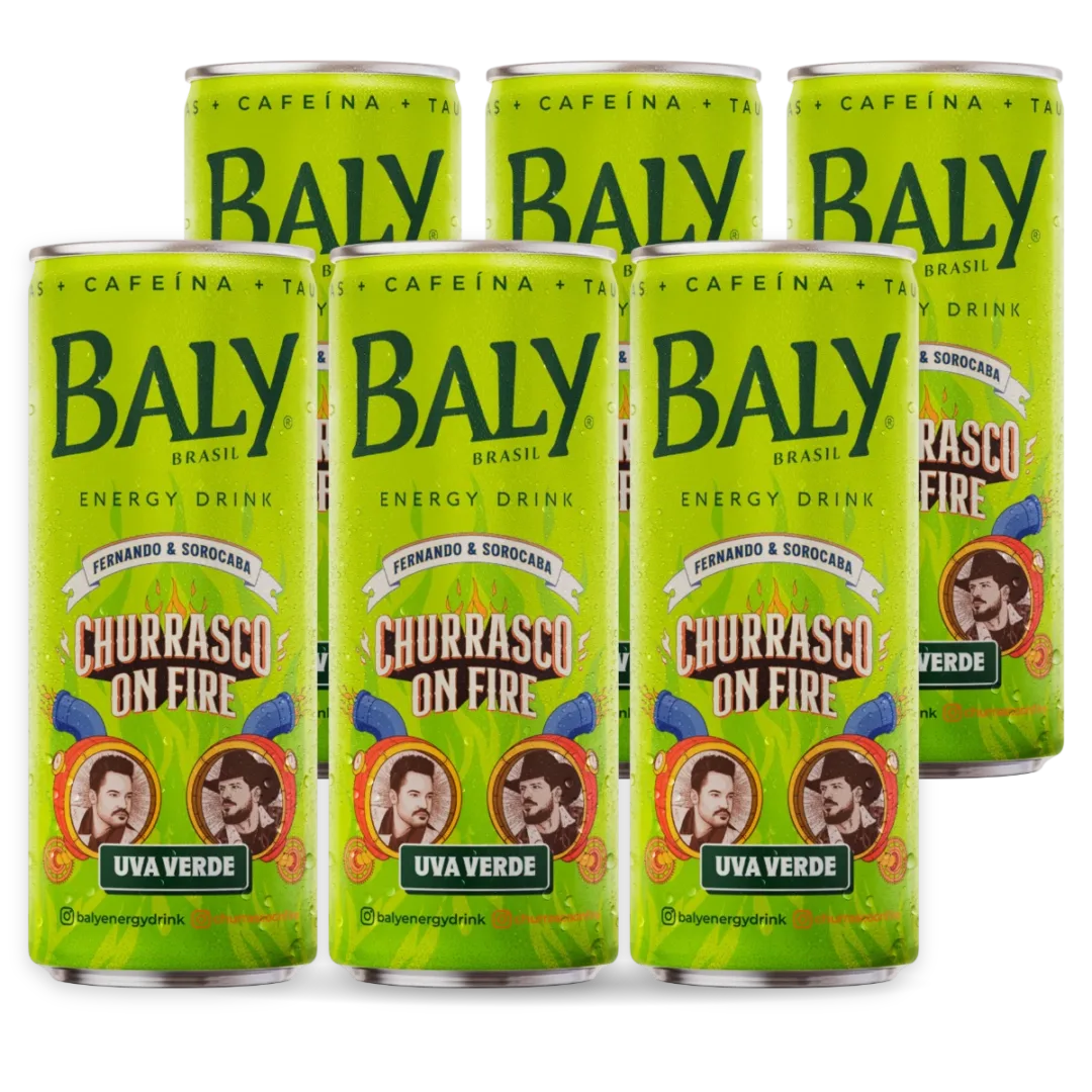 Pack com 6 latas de Baly Uva Verde 250 ml