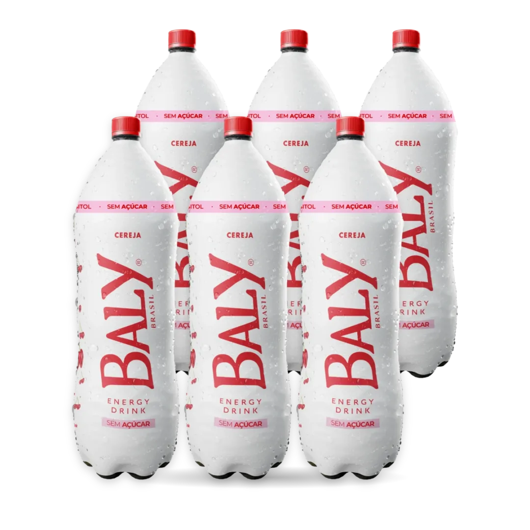 Pack com 6 garrafas de Baly Cereja Zero 2 L