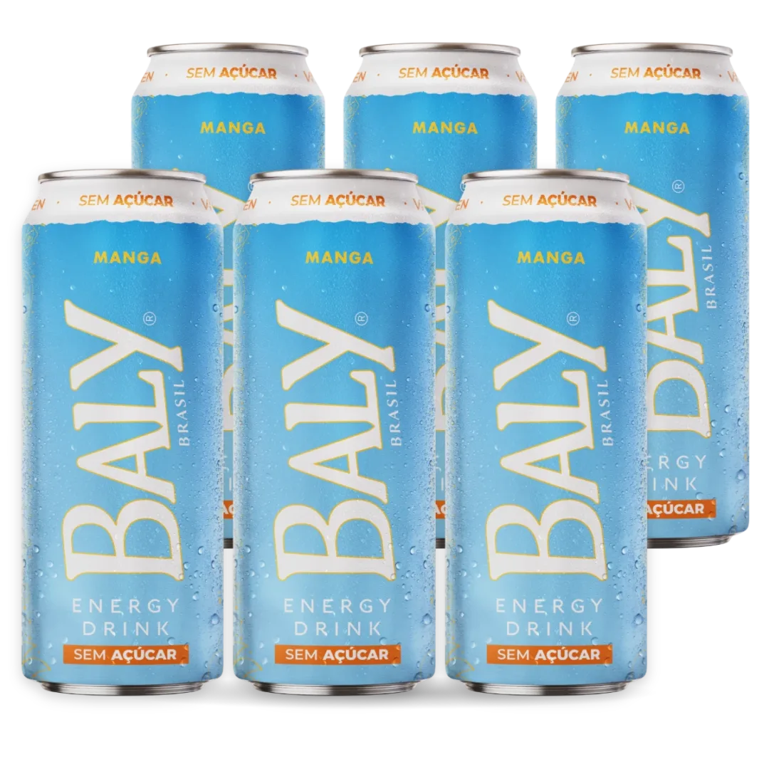 Pack com 6 latas de Baly Manga Zero 473 ml