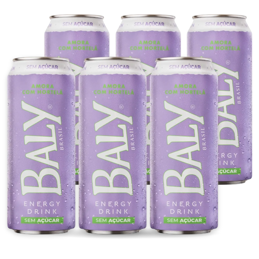 Pack com 6 latas de Baly Amora com Hortel� Zero 473 ml