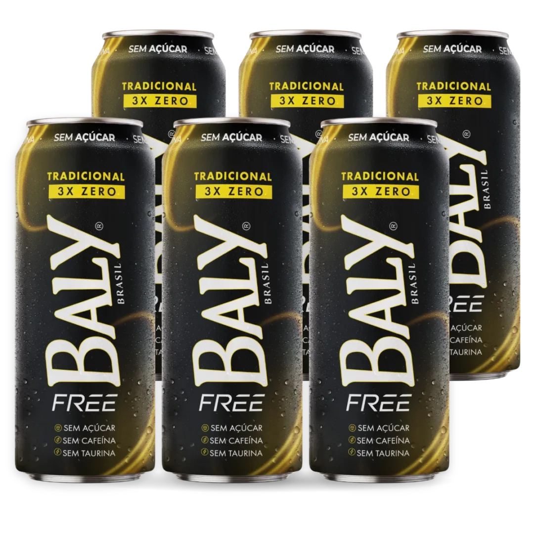 Pack com 6 latas de Baly Tradicional Free 473 ml