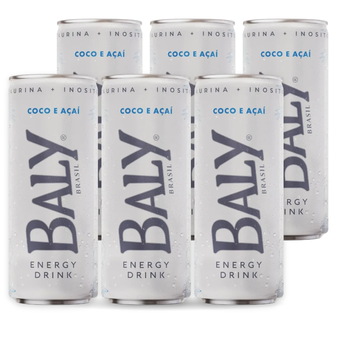 Pack com 6 latas de Baly Coco e A�a� 250 ml