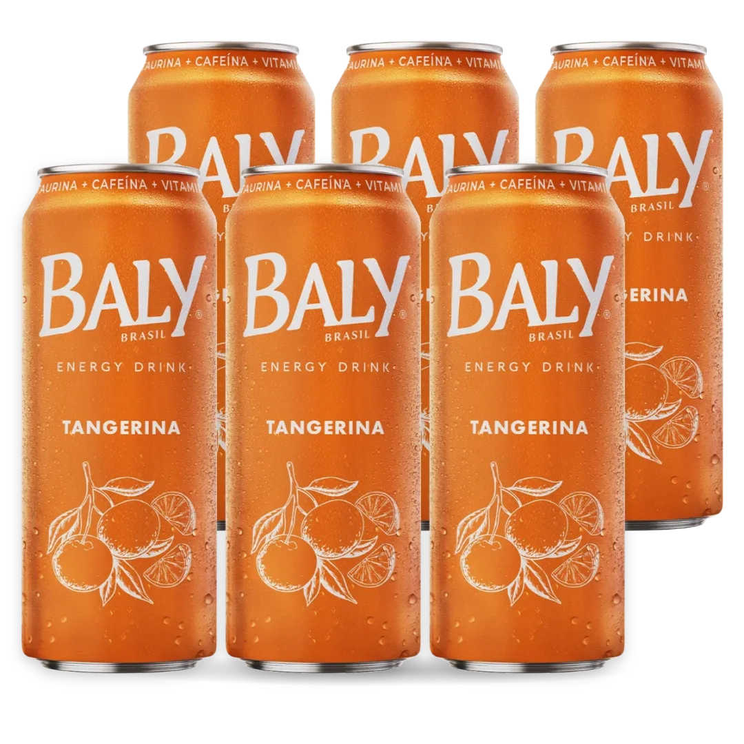 Pack com 6 latas de Baly Tangerina 473 ml
