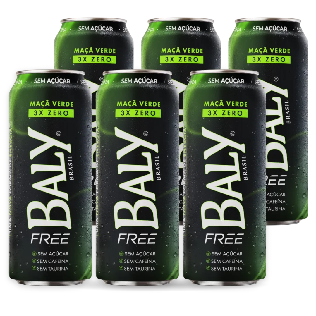 Pack com 6 latas de Baly Ma�� Verde Free 473 ml