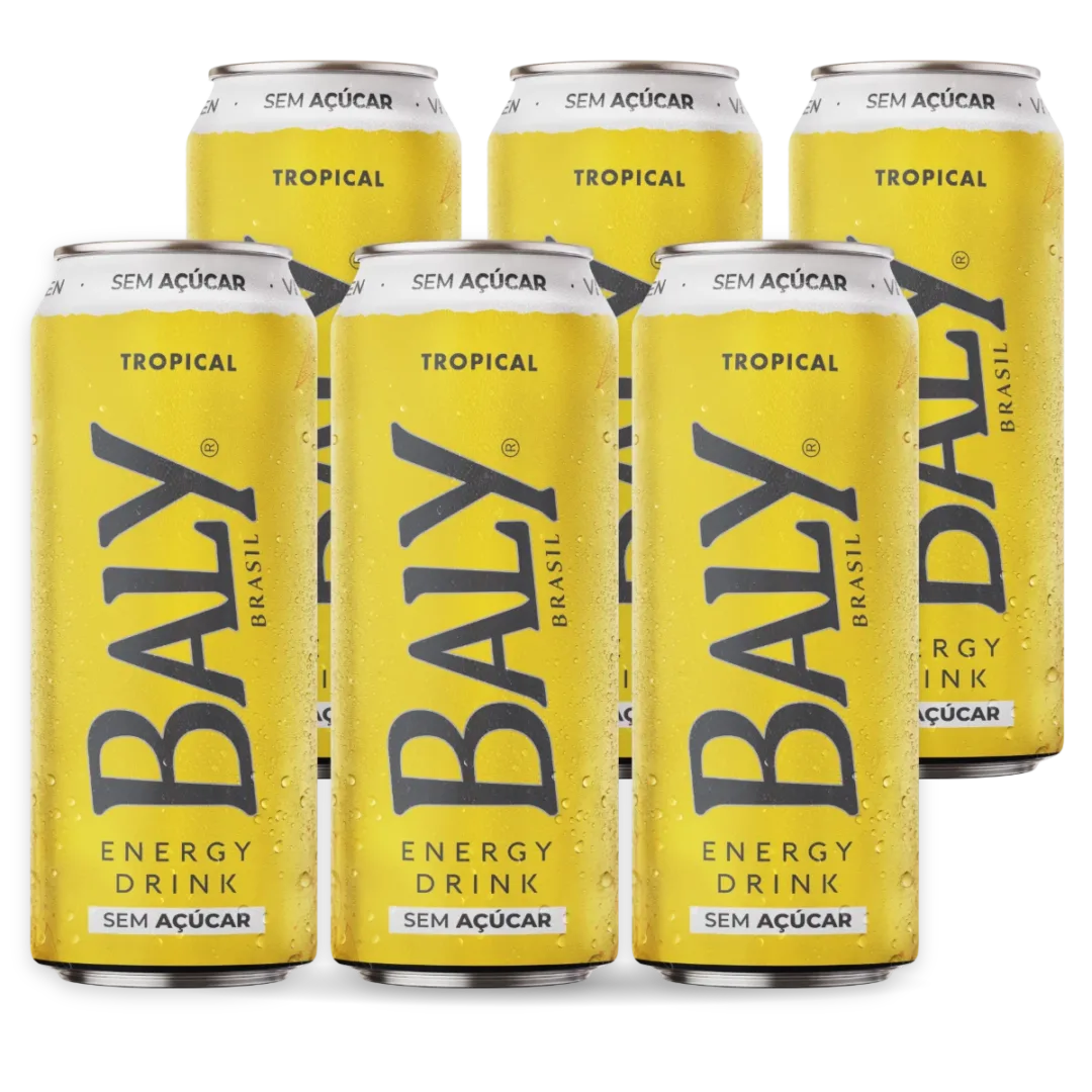 Pack com 6 latas de Baly Tropical Zero 473 ml
