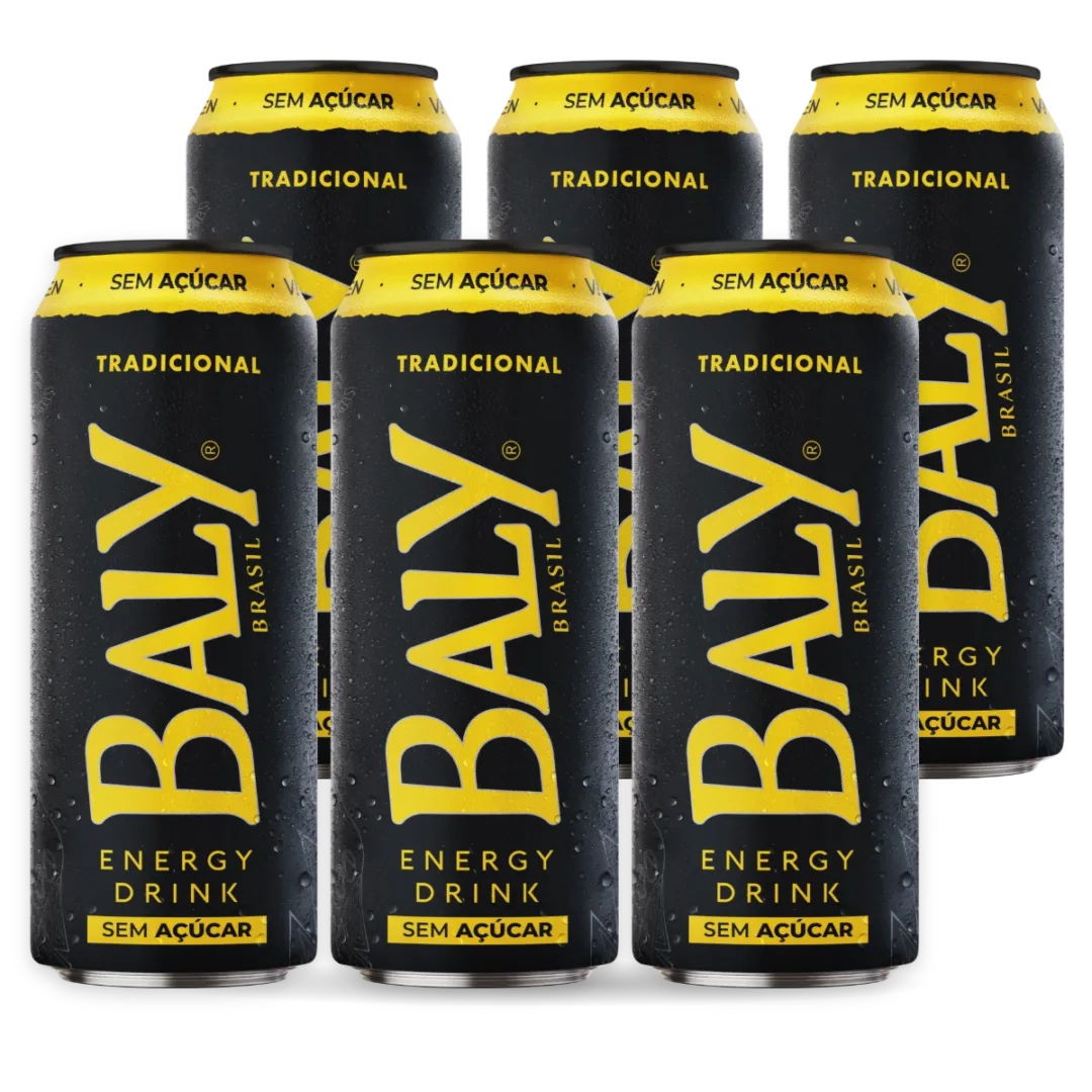 Pack com 6 latas de Baly Tradicional Zero 473 ml