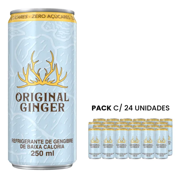 Refrigerante Original Ginger S/ Açúcar 250ml 6 UN