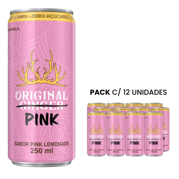 Refrigerante Original Pink Lemonade Sem Açúcar250ml 6 UM