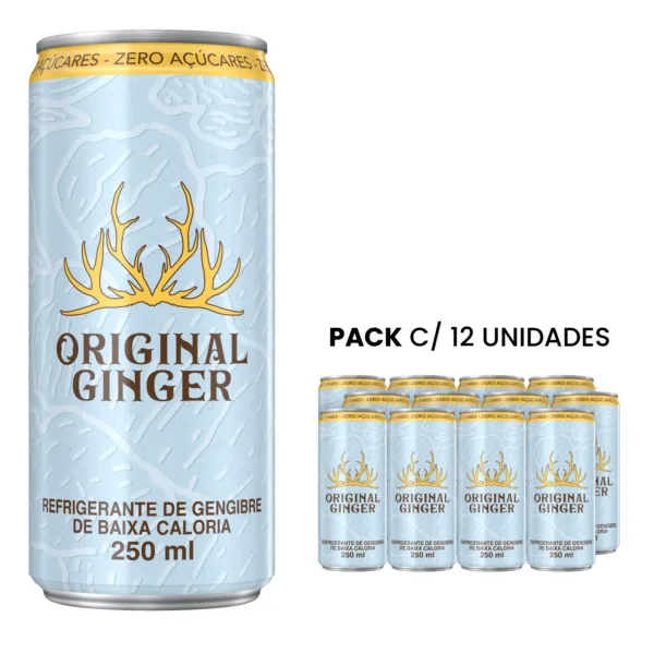 Refrigerante Original Ginger S/ Açúcar 250ml 6 UN