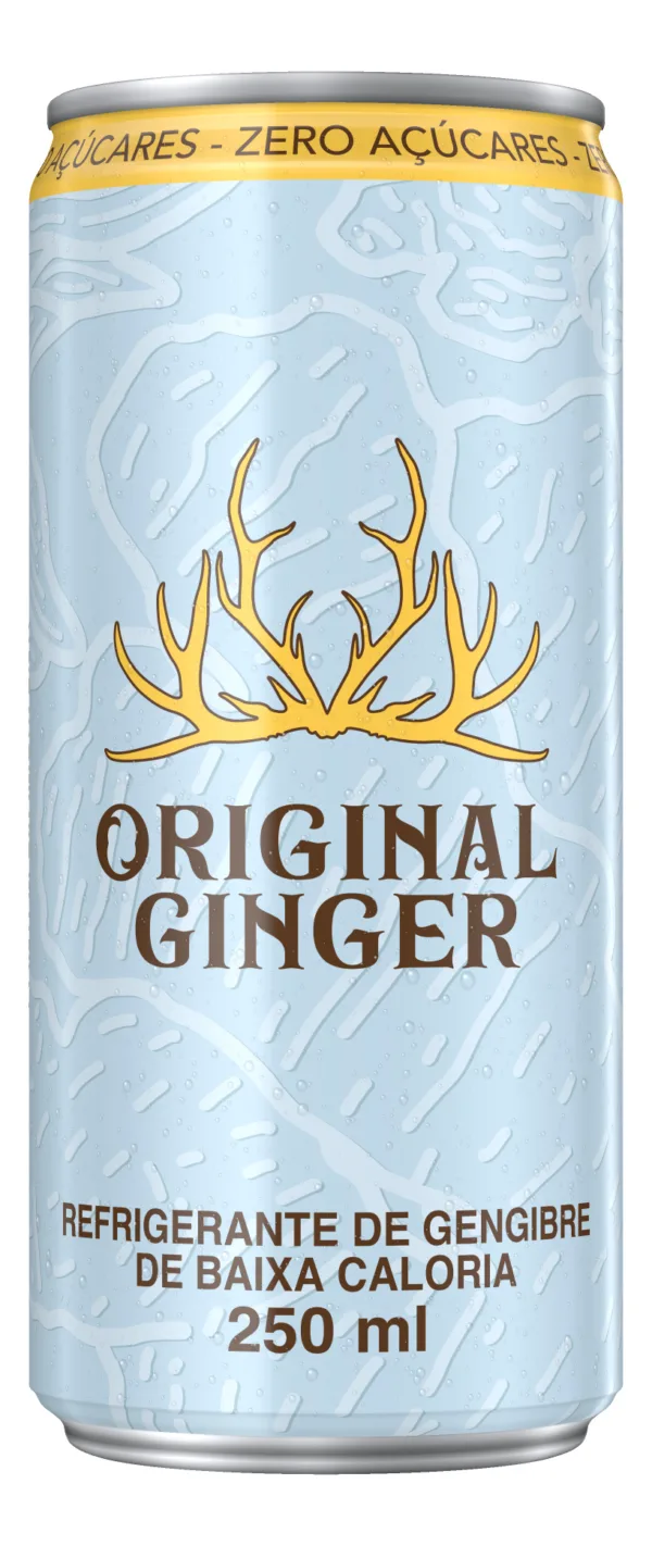 Refrigerante Original Ginger S/ Açúcar 250ml 6 UN