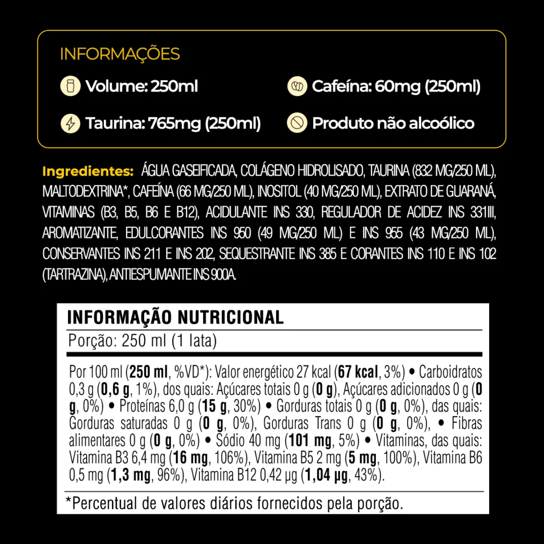 Informações e tabela nutricional do Baly PRO Tropical