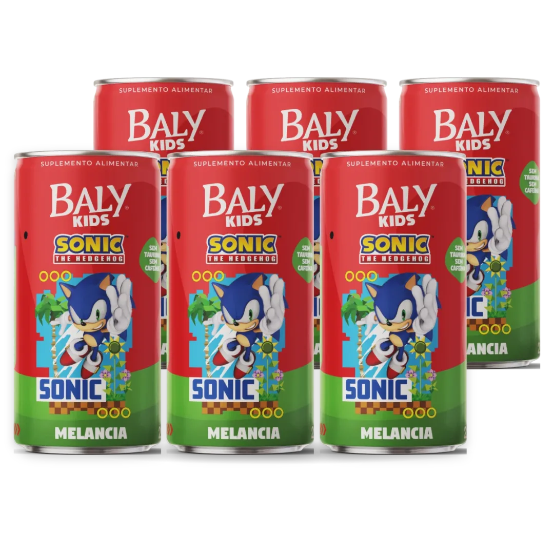 Pack com 6 latas de Baly Kids Melancia 220 ml