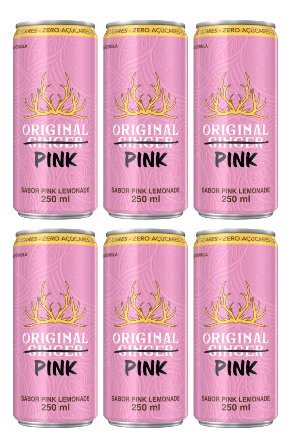 Refrigerante Original Pink Lemonade Sem Açúcar250ml 6 UM