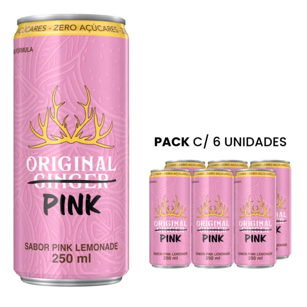 Refrigerante Original Pink Lemonade Sem Açúcar250ml 6 UM